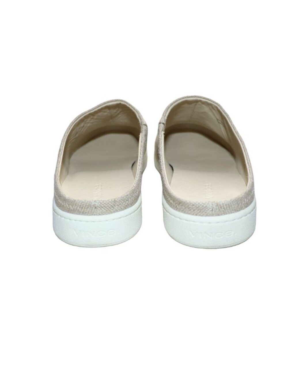 Vince Mule Vianne Size 9.5 Beige Linen Canvas Slip-On Comfort Minimalist - Picture 5 of 12